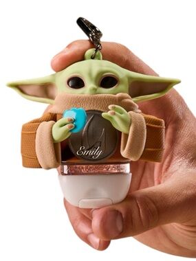 New! STAR WARS Bath & Body Works Grogu PocketBac Keychain Hand Sanitizer Holder